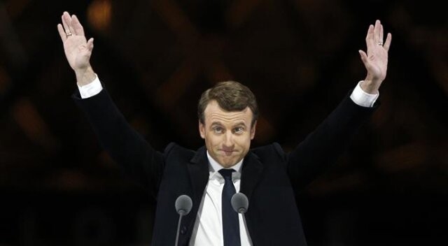 Fransa&#039;nın yeni Cumhurbaşkanı Macron’dan mütevazi konuşma