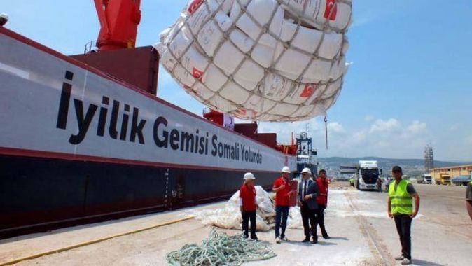 Türk Kızılayının yardım gemilerinden ilki yola çıkıyor