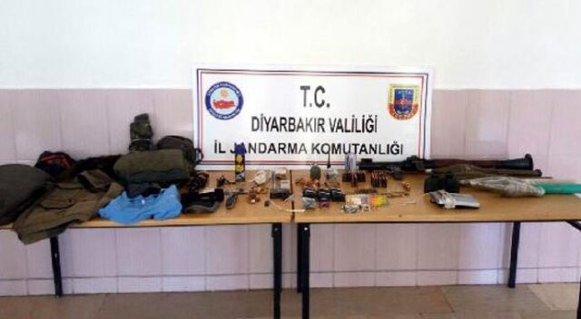 Askerleri gören PKK&#039;lılar silahlarını bırakıp kaçtı