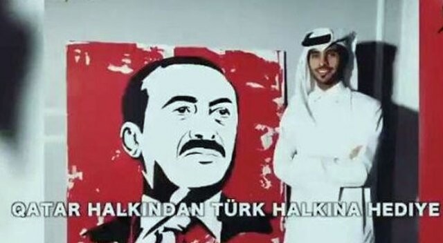 Katarlı ressamdan Erdoğan&#039;a teşekkür