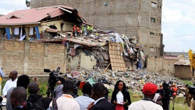 Kenya&#039;da 7 katlı bina çöktü