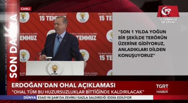 Cumhurbaşkanı Erdoğan: Darbecilerin tamamı çatışmalarda öldü
