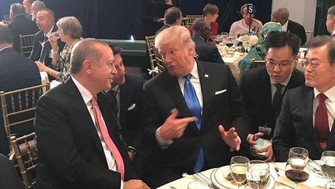 Cumhurbaşkanı Erdoğan ve Trump bir araya geldi