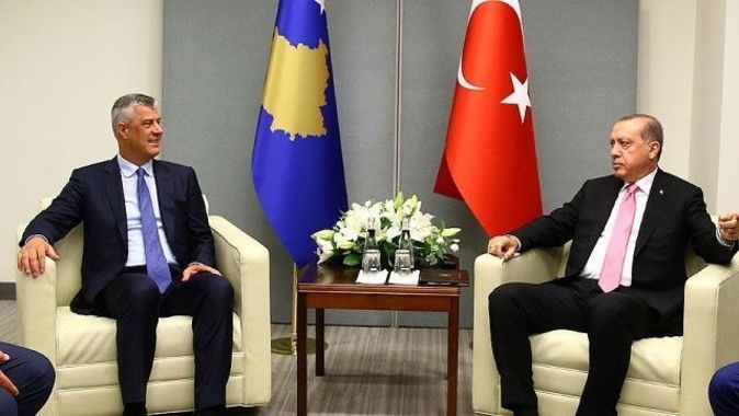 Cumhurbaşkanı Erdoğan Kosova Cumhurbaşkanı Taçi ile görüştü