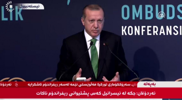 Erdoğan&#039;ın konuşması Kuzey Irak&#039;ta naklen yayınlandı