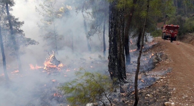 Kumluca’daki orman yangını kısmen kontrol altına alındı