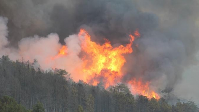 Kütahya’da yangın büyüyor: 7 ev boşaltıldı