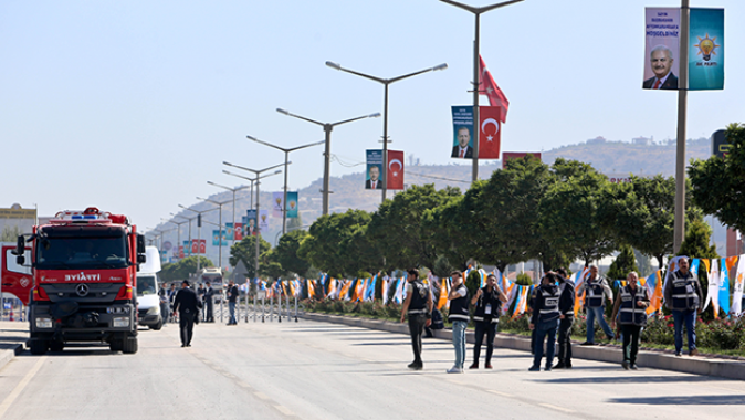 AK Parti kampı için Afyonkarahisar&#039;da yoğun güvenlik önlemi