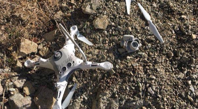 Artvin&#039;de kartal drone parçaladı