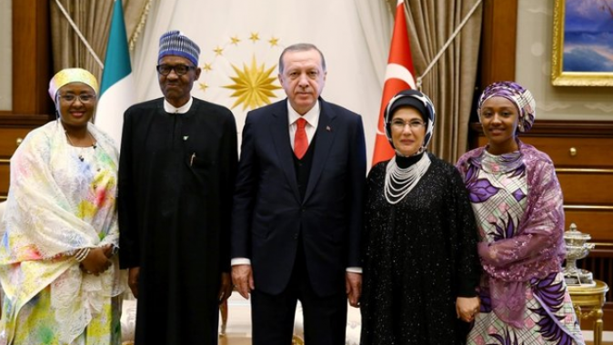 Erdoğan, Buhari onuruna öğle yemeği verdi