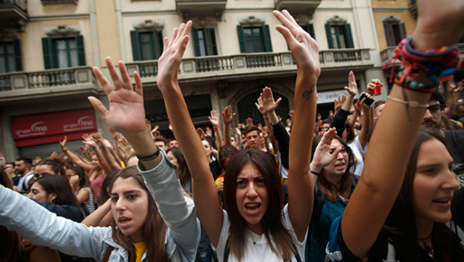 Katalonya genel grevde