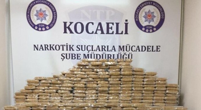 Kocaeli&#039;de 214 kilo eroin ele geçirildi