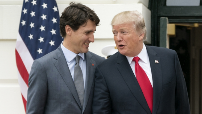 Trump, Kanada Başbakanı Trudeau ile bir araya geldi