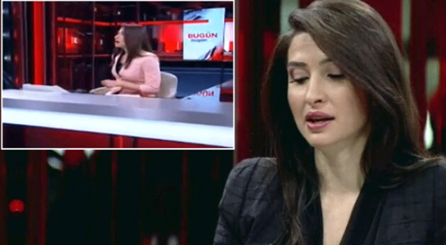 CNN Türk spikeri, yaka mikrofonunu açmayı unutunca zor anlar yaşadı