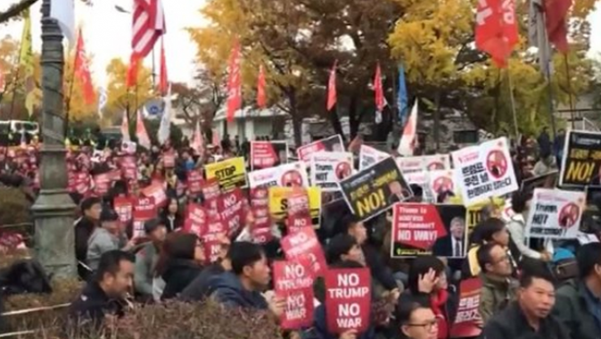 Güney Kore&#039;de Trump destekçileri ve karşıtları gösteri düzenledi