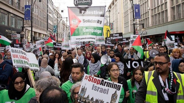 Londra&#039;da &#039;Balfour&#039; protestosu