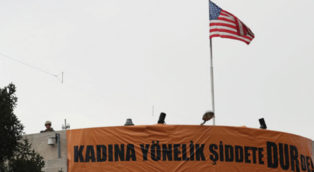 Ankara&#039;da ABD Büyükelçiliği önünde gösteri