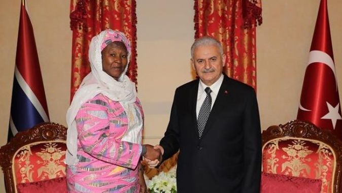 Başbakan ile Gambiya Cumhurbaşkanı Yardımcısı görüştü
