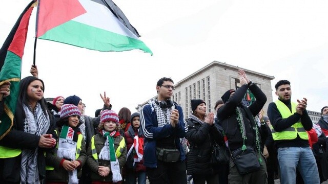Belçika&#039;da Kudüs protestosu