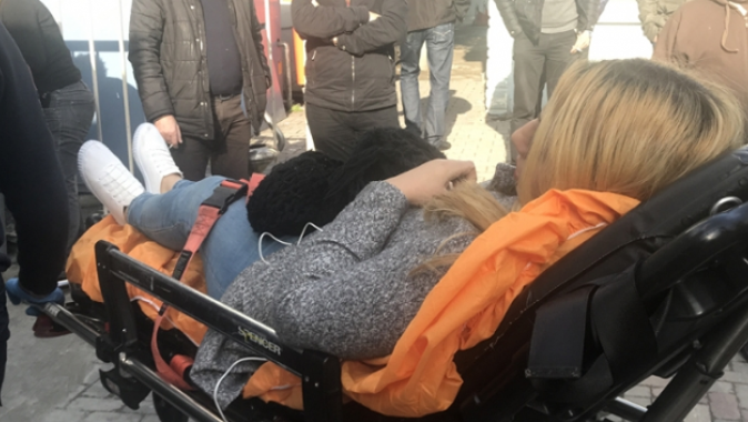 Beyoğlu&#039;nda yabancı uyruklu kadın yorgun mermiyle yaralandı