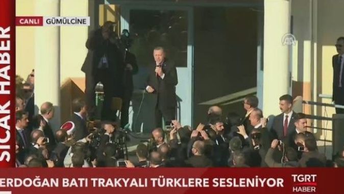 Cumhurbaşkanı Erdoğan&#039;dan Trakya Türklerine çağrı: Adam ol, ırkına çek