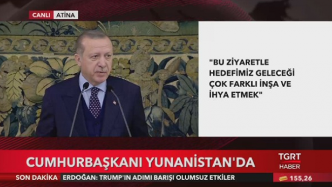 Cumhurbaşkanı Erdoğan Atina&#039;da konuştu