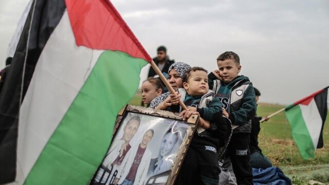 Gazze&#039;de Filistinli tutuklulara destek gösterisi düzenlendi