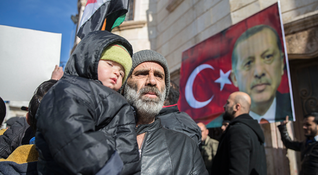 Azez halkından Afrin harekâtına destek