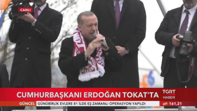Cumhurbaşkanı Erdoğan Tokat&#039;ta vatandaşlara seslendi