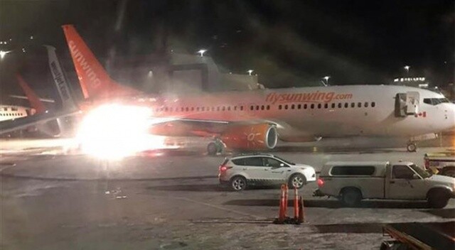 Havalimanında uçaklar çarpıştı!