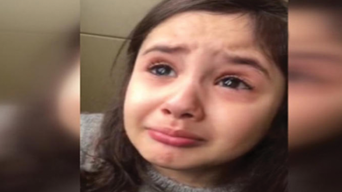 Minik kız, Erdoğan&#039;ı göremeyince hüngür hüngür ağladı