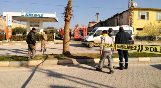 Reyhanlı&#039;da LPG istasyonu yakınına roket düştü
