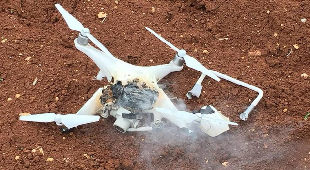 Afrin&#039;de teröristlerin kullandığı &#039;drone&#039; düşürüldü