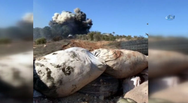 Afrin&#039;de YPG cephaneliği patlatıldı