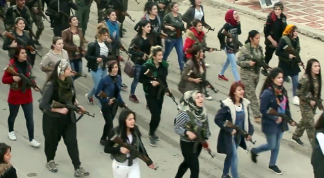 Afrin&#039;deki sivil kıyafetli teröristler