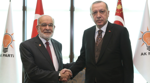 Erdoğan, Karamollaoğlu ile bir araya geldi