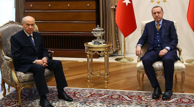 Erdoğan  ve Bahçeli  ittifak için  buluşuyor