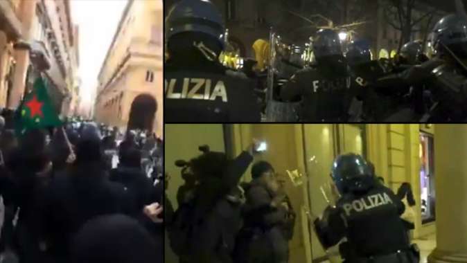 İtalya&#039;da polisler PKK&#039;lıları dövdü
