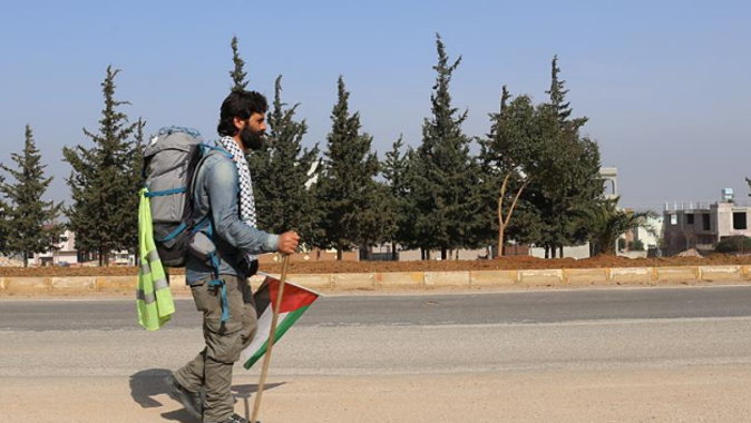 Kudüs kararına tepki için bin 150 kilometre yürüdü