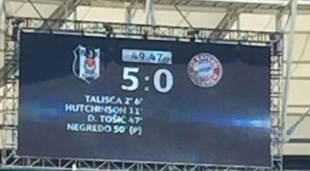 Dakika 50! Beşiktaş 5-0 Bayern Münih