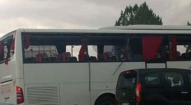 Diyarbakır’da Sarıyer otobüsüne taşlı saldırı