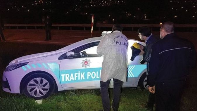 Maket trafik polis araçlarının tepe lambaları çalındı