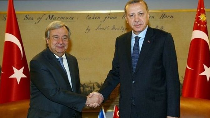 Cumhurbaşkanı Erdoğan, BM Genel Sekreteri Guterres ile telefonla görüştü