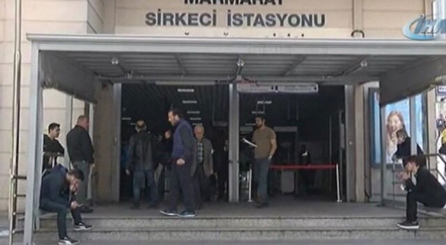 Marmaray Sirkeci istasyonunda bir kişi raylara düştü