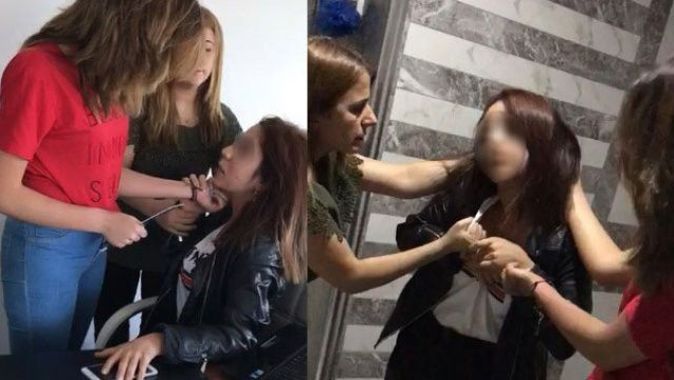 Arkadaşlarının ofisini basıp terör estiren kızlar gözaltına alındı