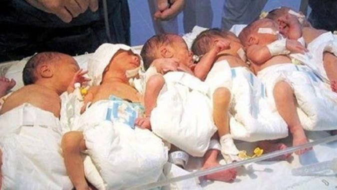 İranlı kadın altız bebek dünyaya getirdi