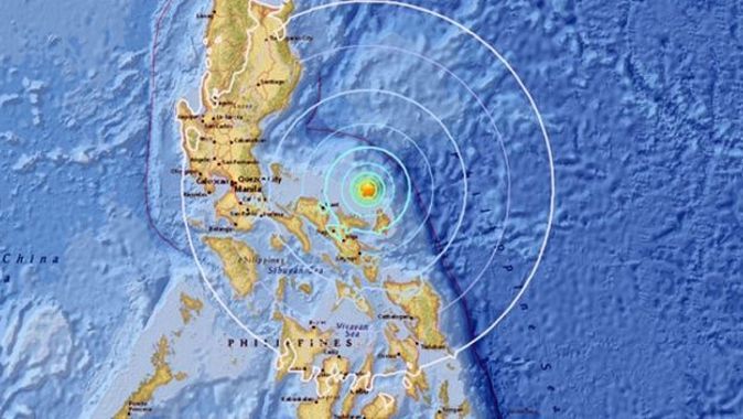 Son dakika... Filipinler açıklarında 6.4 büyüklüğünde deprem