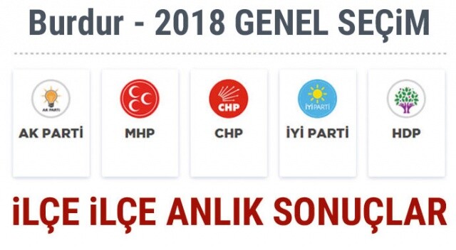 24 Haziran 2018 Burdur ilçe ilçe Seçim Sonuçları | Burdur Cumhurbaşkanlığı seçim sonuçları