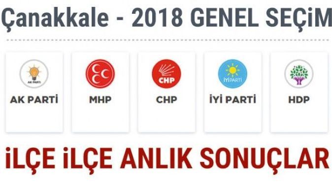 24 Haziran 2018 Çanakkale ilçe ilçe Seçim Sonuçları | Çanakkale Cumhurbaşkanlığı seçim sonuçları