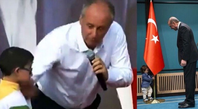Cumhurbaşkanı Erdoğan ile Muharrem İnce&#039;nin çocuk sevgisi